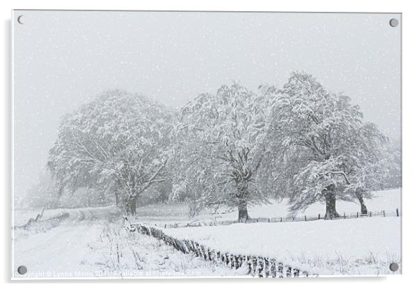 Snow Scene Acrylic by Lynne Morris (Lswpp)