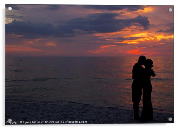A Romantic Sunset Acrylic by Lynne Morris (Lswpp)