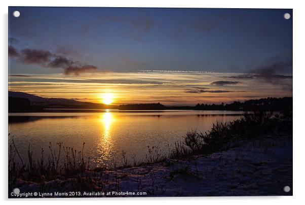 Winter Sunset Acrylic by Lynne Morris (Lswpp)
