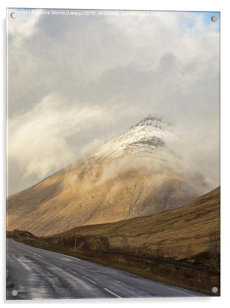 Cloudy Mountains Acrylic by Lynne Morris (Lswpp)