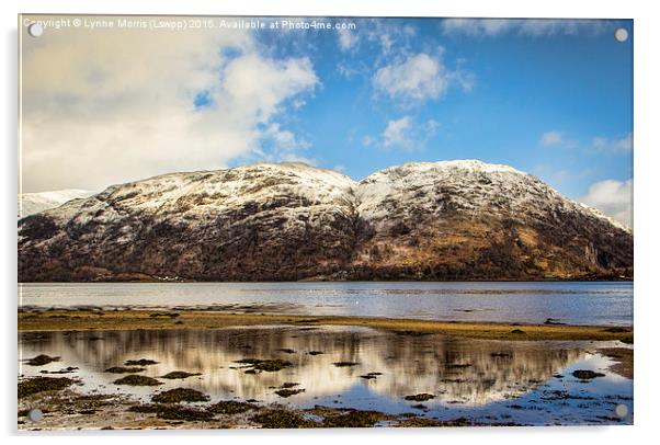  Loch Etive In Winter Acrylic by Lynne Morris (Lswpp)