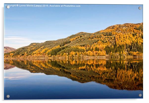  Still water at Loch Lubnaig Acrylic by Lynne Morris (Lswpp)