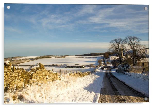 Winter Country Roads Acrylic by Lynne Morris (Lswpp)