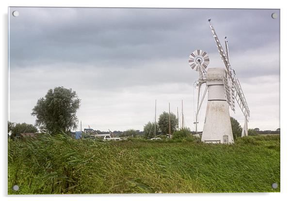 Thurne Windmill Acrylic by Lynne Morris (Lswpp)