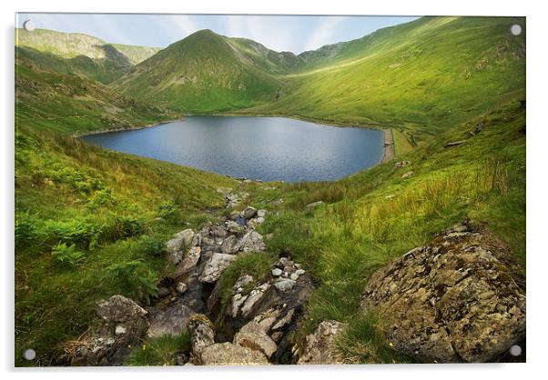 Kentmere reservoir Cumbria Acrylic by Eddie John