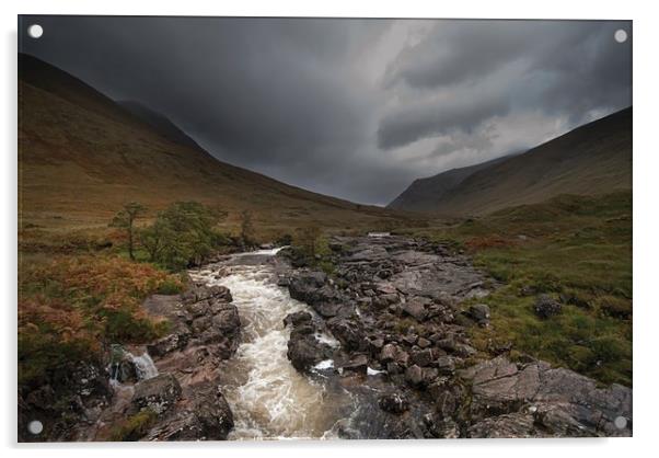 River Etive Scotland Acrylic by Eddie John
