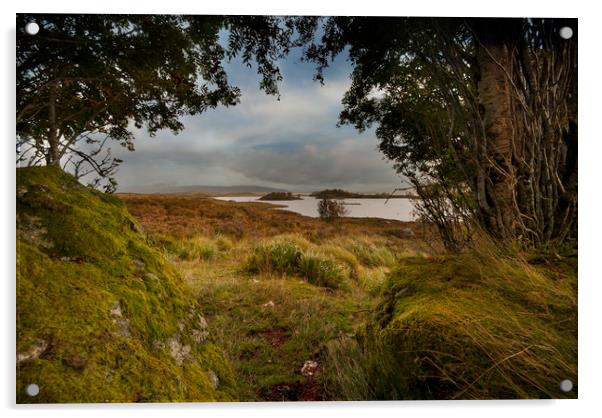Loch Ba – Rannoch Moor Acrylic by Eddie John
