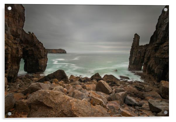 Pembrokeshire coast Acrylic by Eddie John
