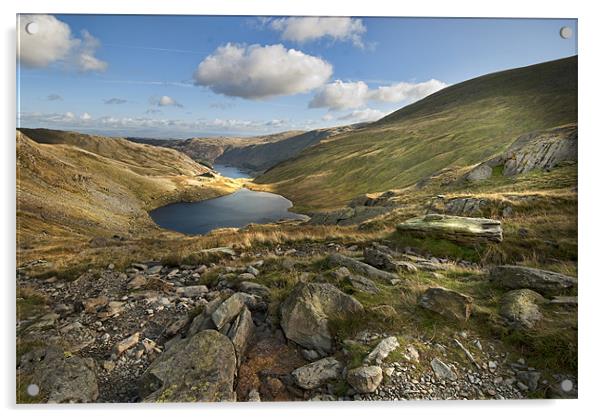 The Nan Bield Pass - Cumbria Acrylic by Eddie John