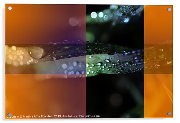 Dew triptych Acrylic by Martine Affre Eisenlohr