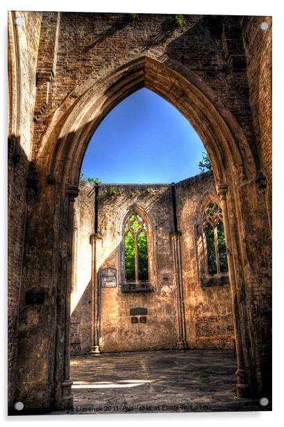 Chapel Doorway Acrylic by Victoria Limerick