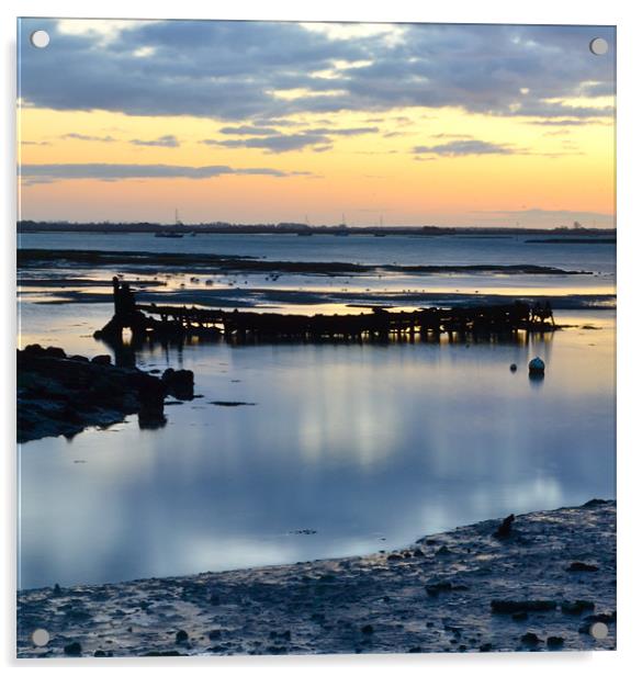 Wreck of 'The Langstone' Acrylic by richard jones