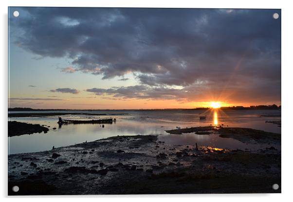 Langstone dawn Acrylic by richard jones