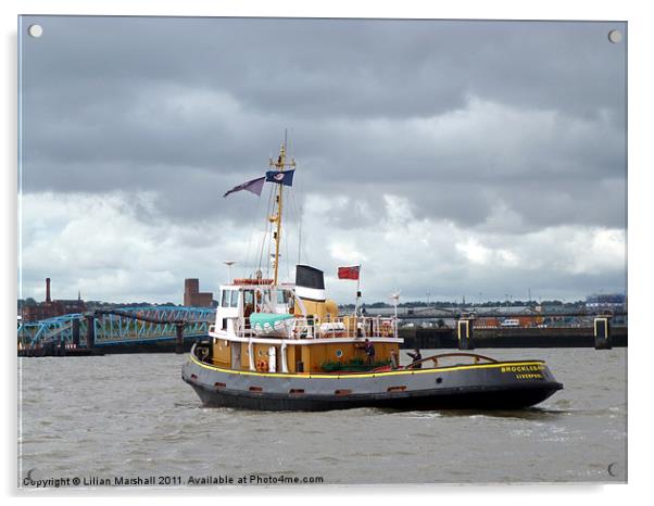 Brocklebank Tugboat Acrylic by Lilian Marshall