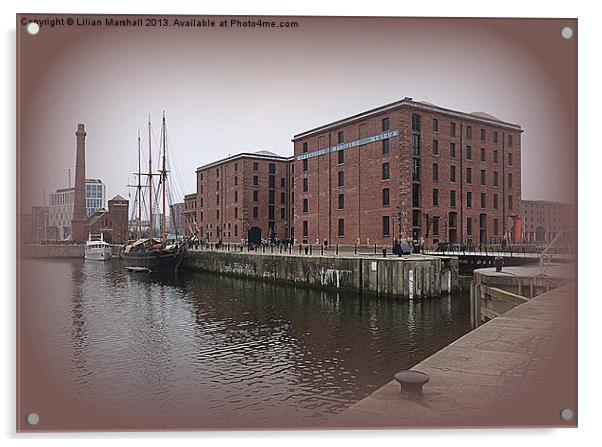 Merseyside Maritime Museum. Acrylic by Lilian Marshall