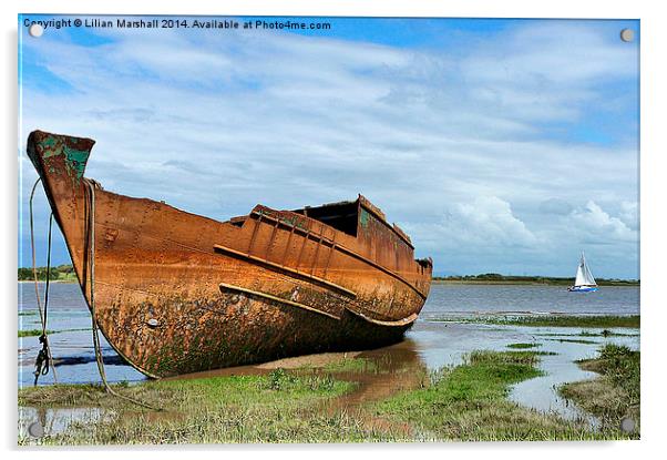 Decommissioned Trawler Acrylic by Lilian Marshall