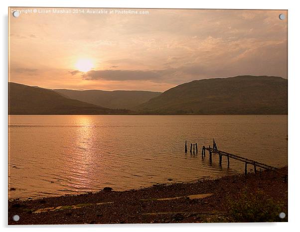 Sunset over Loch Linnhe  Acrylic by Lilian Marshall