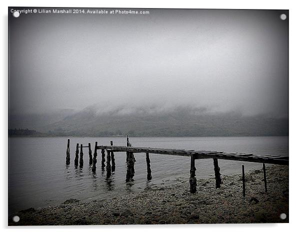  Mist over Loch Linnhe. Acrylic by Lilian Marshall