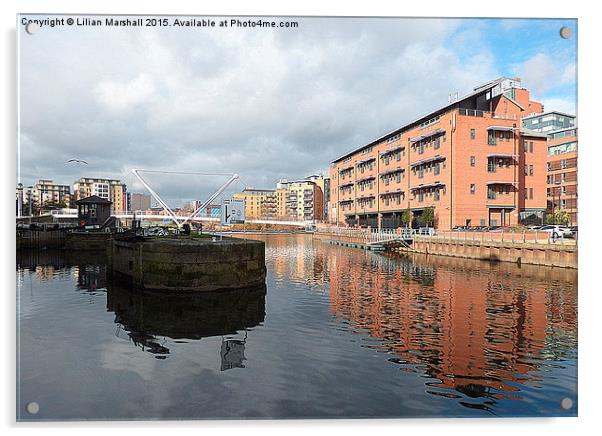  Clarence Dock .Leeds. Acrylic by Lilian Marshall