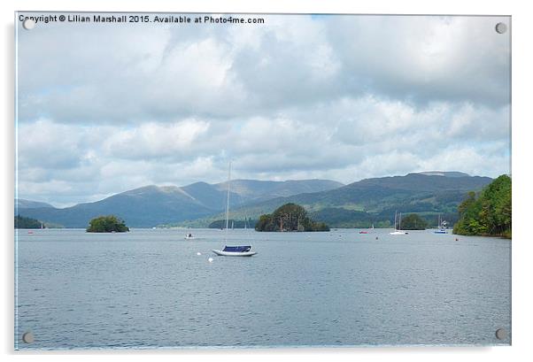  Lake Windermere at Bowness.  Acrylic by Lilian Marshall