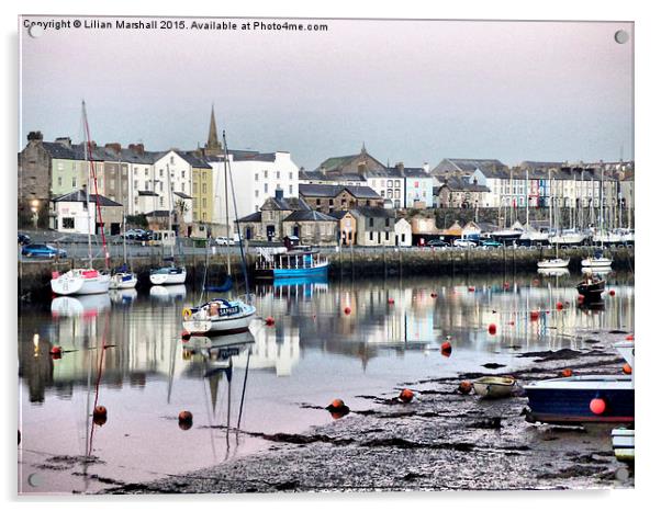 Caernarfon Harbour  Acrylic by Lilian Marshall