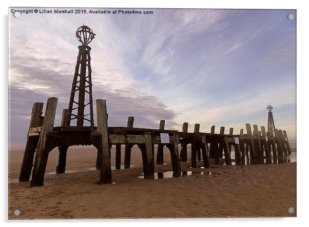  St Annes Pier.  Acrylic by Lilian Marshall