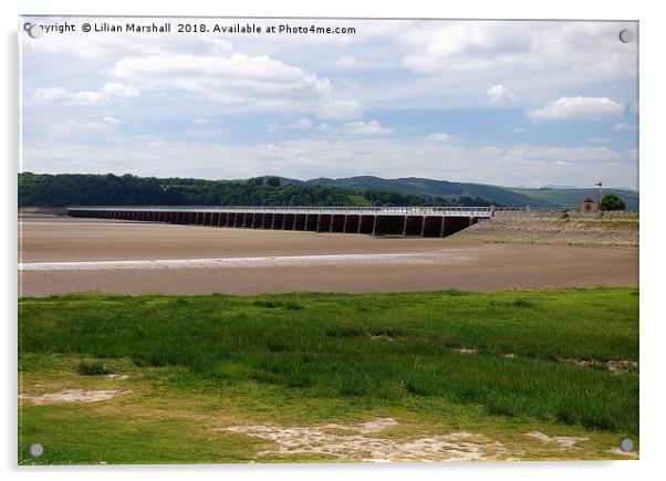 Arnside Viaduct Acrylic by Lilian Marshall