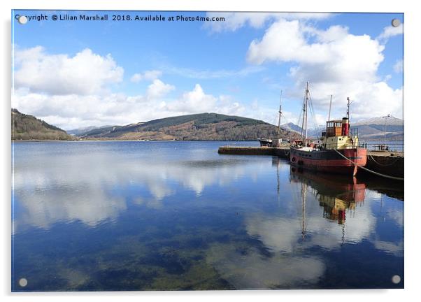  Inverary Maritime Centre.  Acrylic by Lilian Marshall