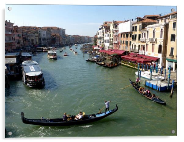 Grand Canal Venice.  Acrylic by Lilian Marshall