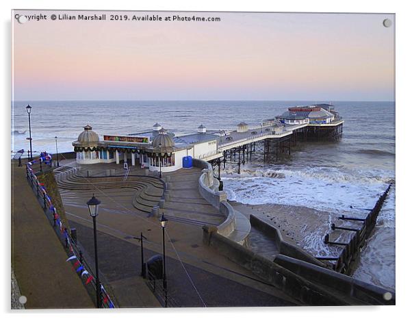 Cromer Pier. Acrylic by Lilian Marshall