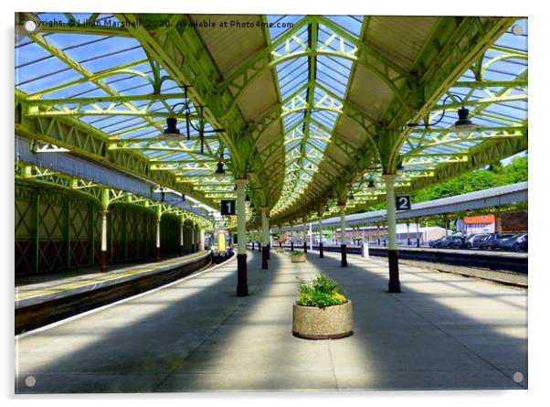 Wemyss Bay Station .  Acrylic by Lilian Marshall