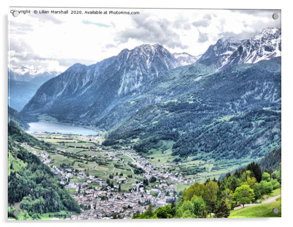 Poschiavo Valley  Acrylic by Lilian Marshall