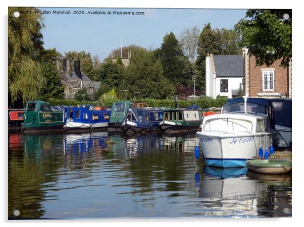 Lancaster Canal at Garstang Acrylic by Lilian Marshall