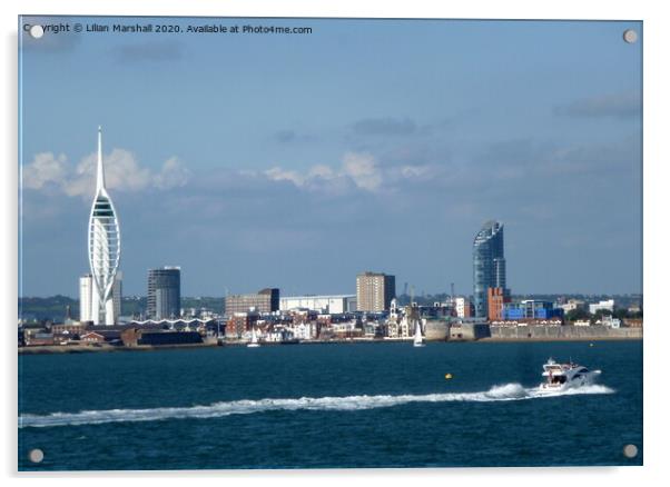 Spinnaker Tower Portsmouth.  Acrylic by Lilian Marshall