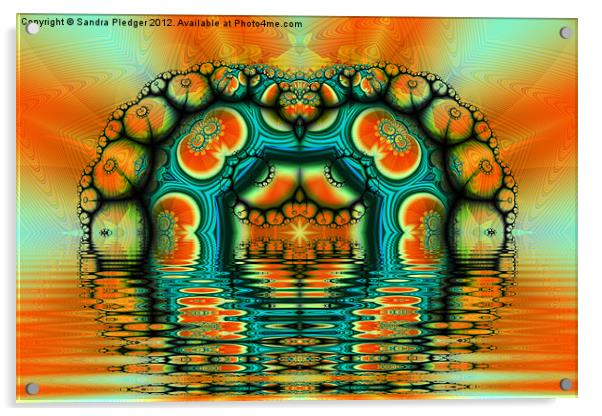 Tangerine Dreamzzzzzz Acrylic by Sandra Pledger