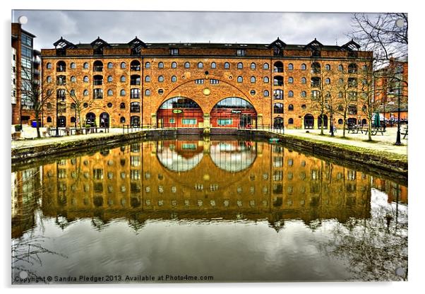 Middle Warehouse Castlefield Manchester Acrylic by Sandra Pledger