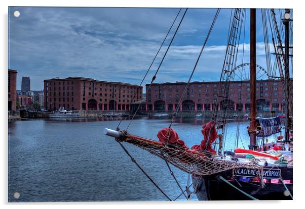 Albert Dock Liverpool Acrylic by Sandra Pledger