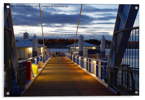 FERRY LANDING Acrylic by andrew saxton