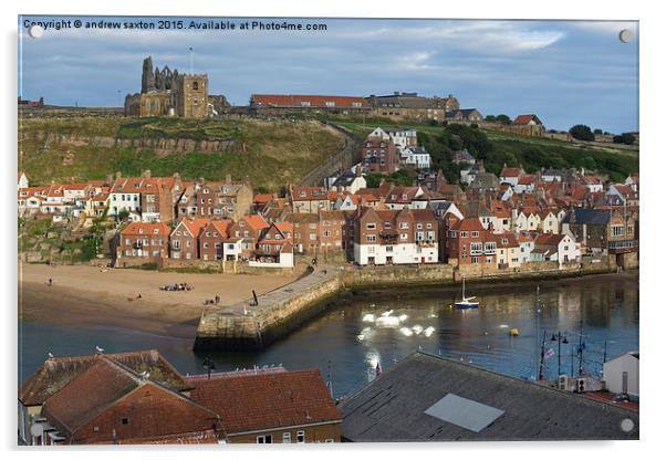  WHITBY SKY LINE Acrylic by andrew saxton