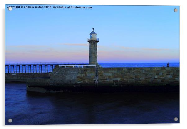  SUNDOWN IN WHITBY Acrylic by andrew saxton