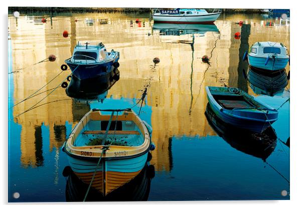  CAERNARFON BOATS Acrylic by andrew saxton