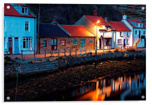  YORKSHIRE HOUSES Acrylic by andrew saxton