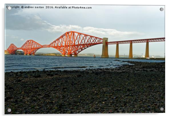 THE FORTH BRIDGE Acrylic by andrew saxton