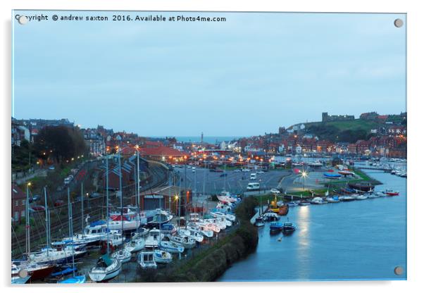 WHITBY BY LIGHT Acrylic by andrew saxton