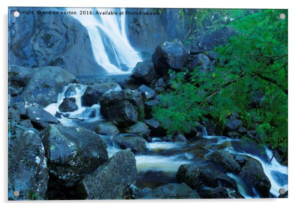 MAKING ROCKY WATER Acrylic by andrew saxton