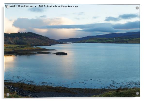 LOCH DUNVEGAN. Acrylic by andrew saxton