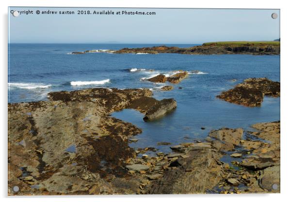 ROCKY SEA Acrylic by andrew saxton