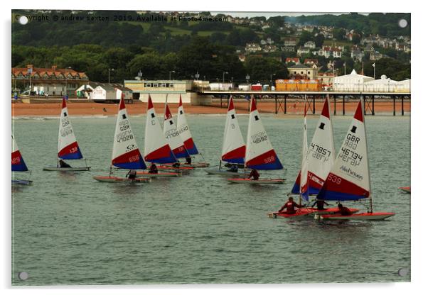 PAIGNTON RACE Acrylic by andrew saxton