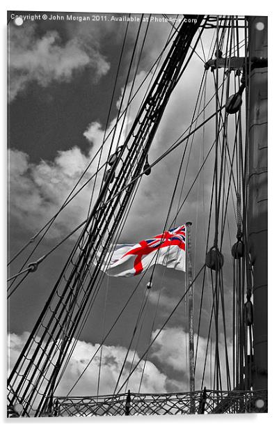 White ensign. Acrylic by John Morgan