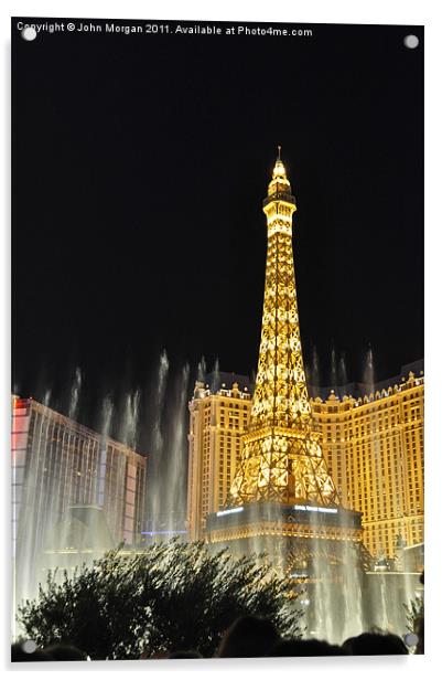 Hotel Paris, Vegas. Acrylic by John Morgan
